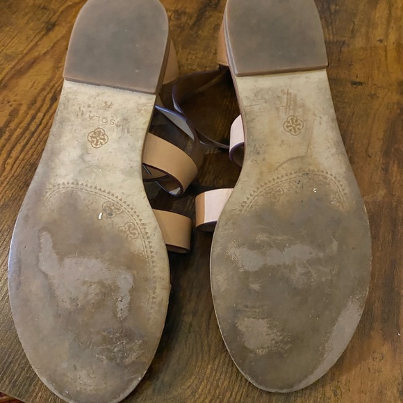 Isola Tan Leather Greek Style Sandals. - Picture 5 of 9